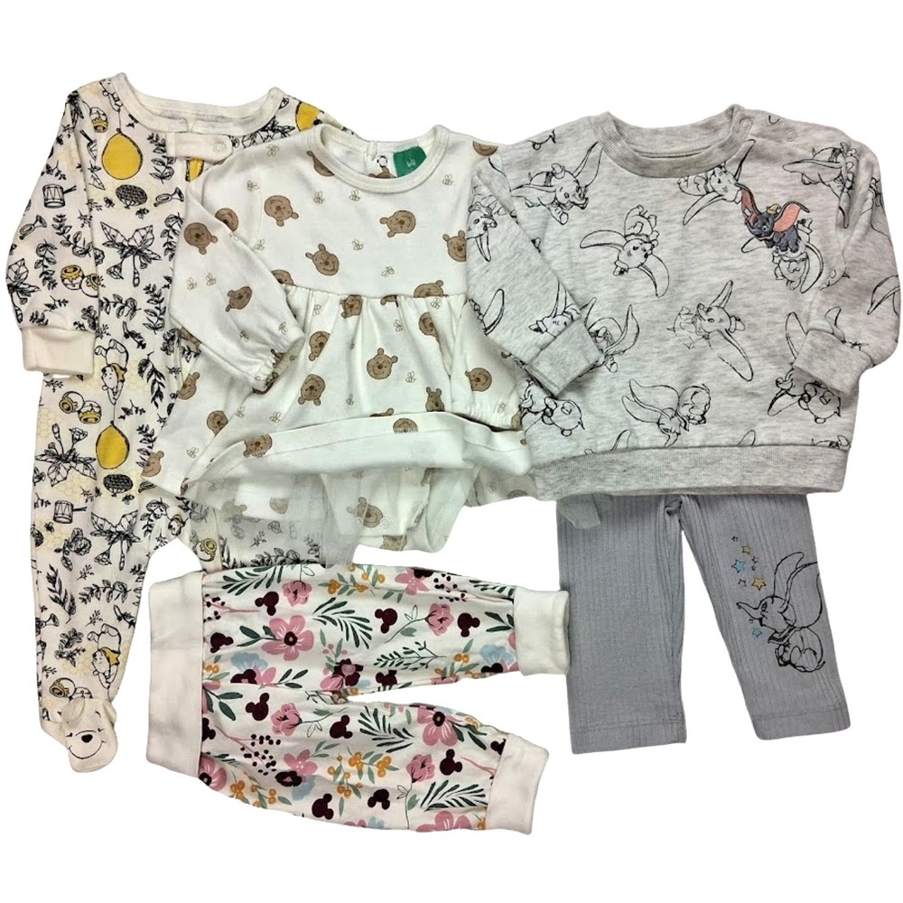 Disney Baby Girl 6 8 Mos Outfit‎ Lot Winnie The Pooh Dumbo Minnie Sleeper Dress